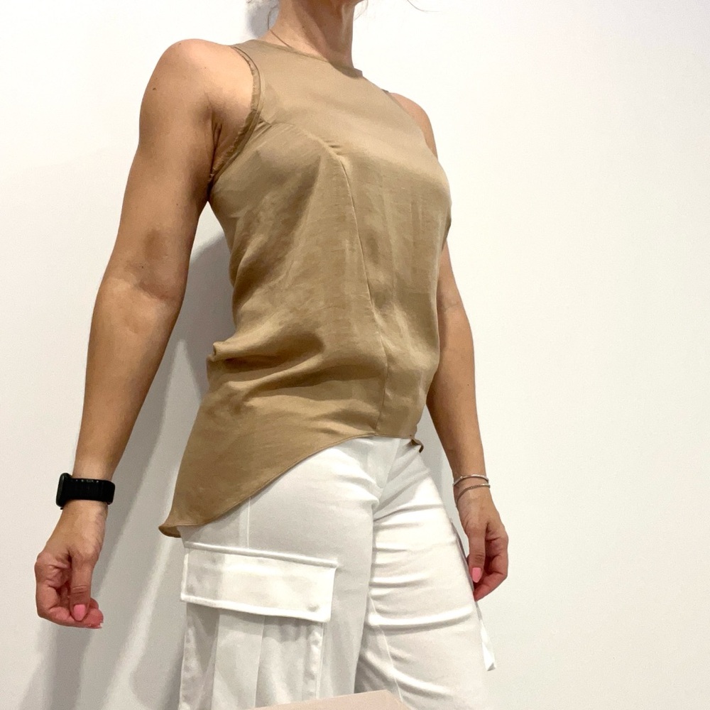 Helmut Lang Silk Beige Blouse